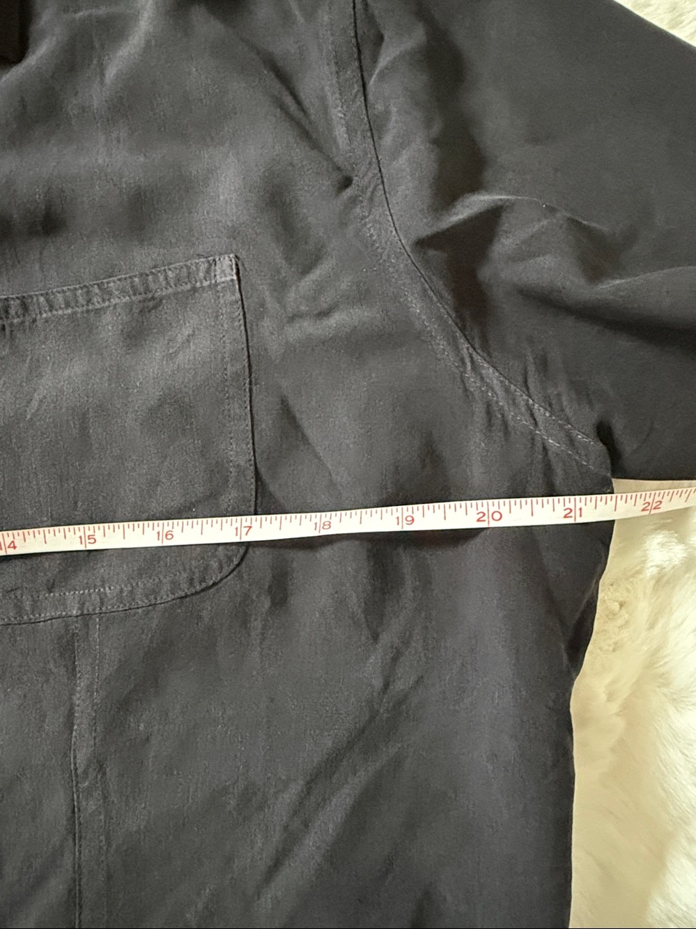 Anna And Frank Black Silk Button-Up Shirt - Picture 8 of 8